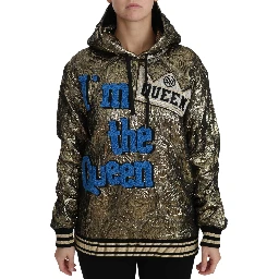 Im The Queen Jaquard Gold Sweatshirt  Hoodie