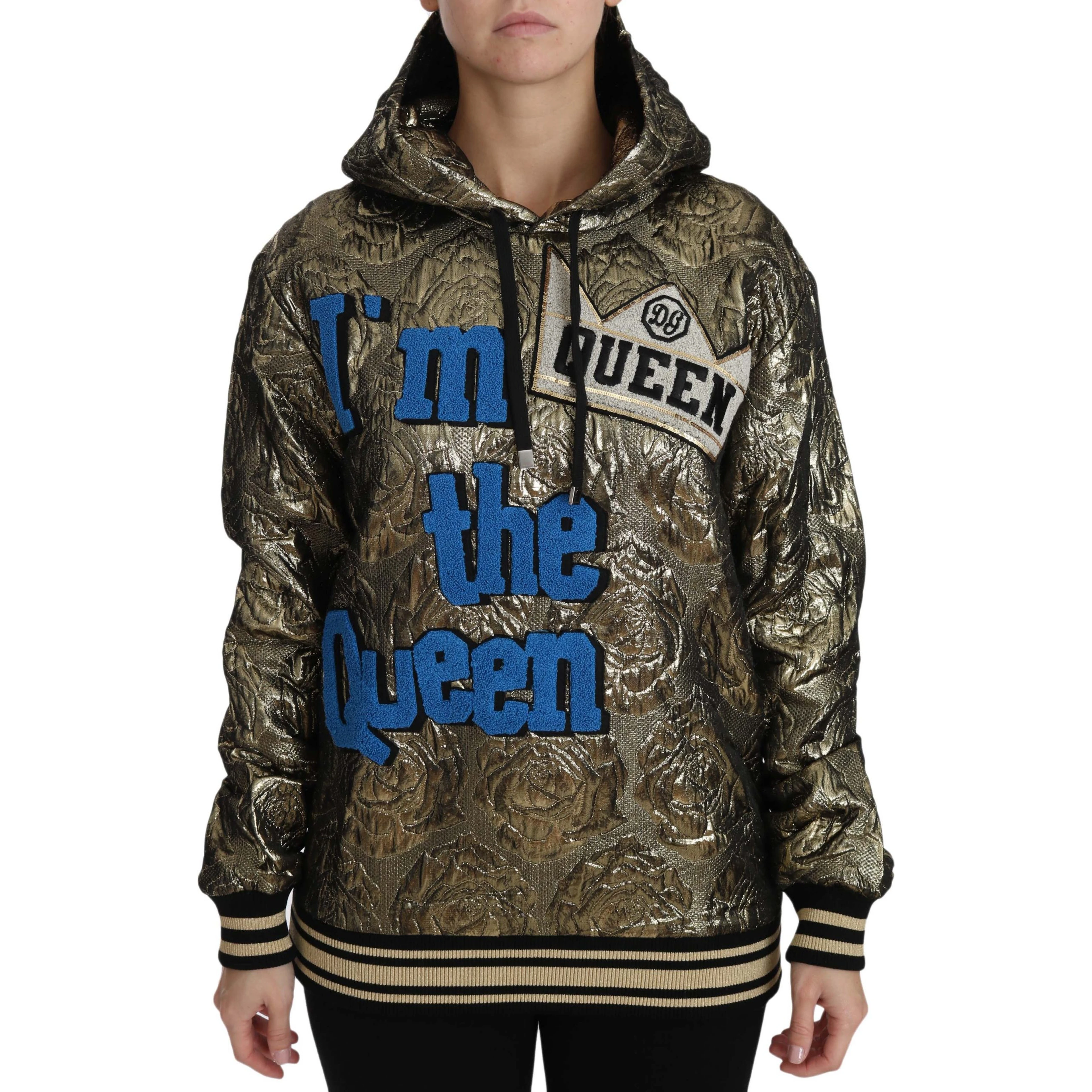 Im The Queen Jaquard Gold Sweatshirt Hoodie