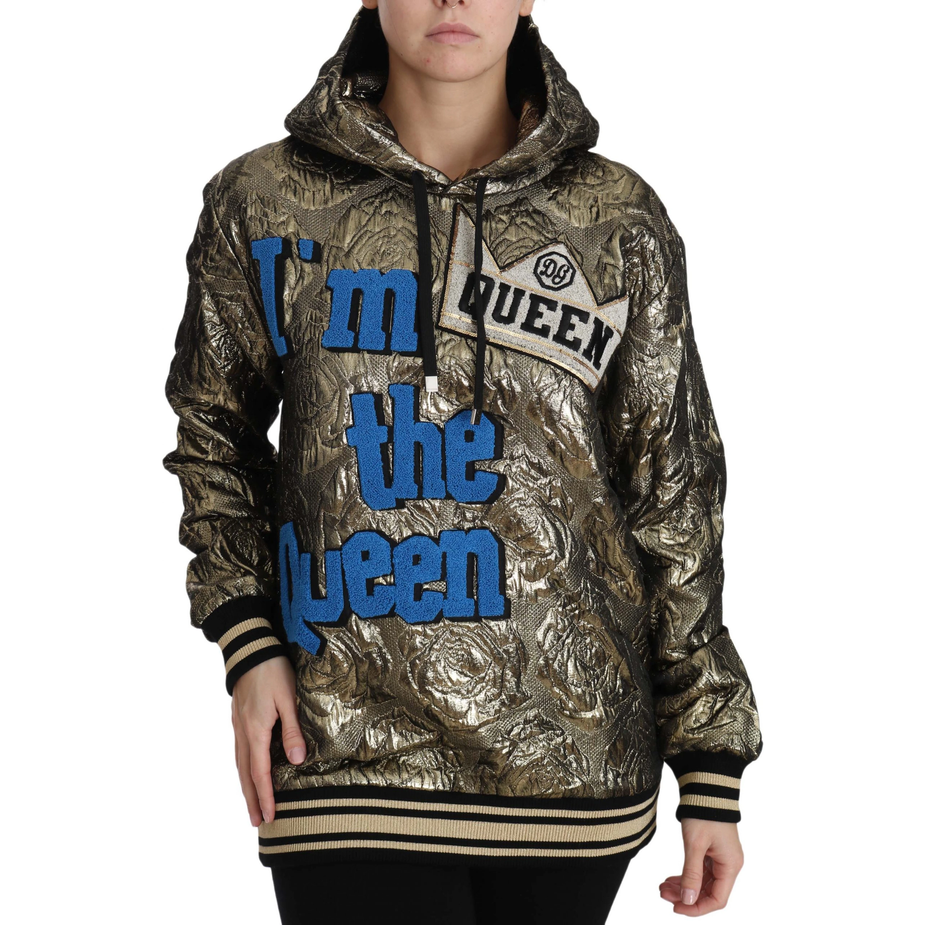 Im The Queen Jaquard Gold Sweatshirt Hoodie