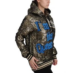Im The Queen Jaquard Gold Sweatshirt  Hoodie