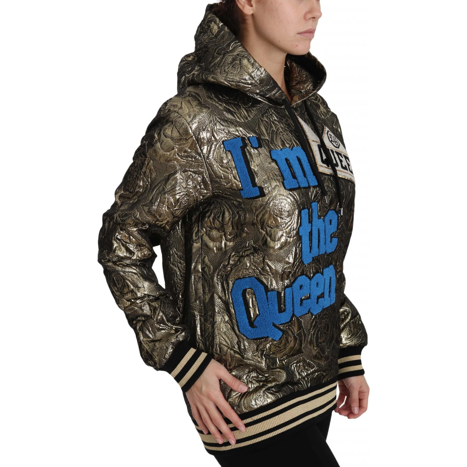 Im The Queen Jaquard Gold Sweatshirt  Hoodie