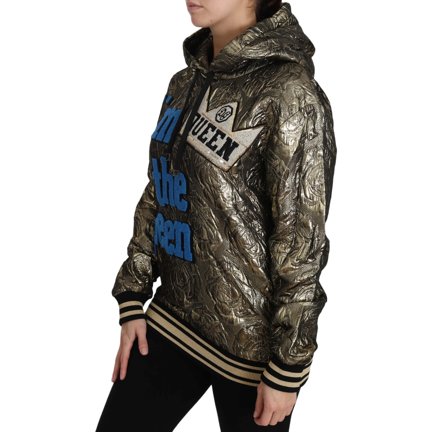 Im The Queen Jaquard Gold Sweatshirt  Hoodie
