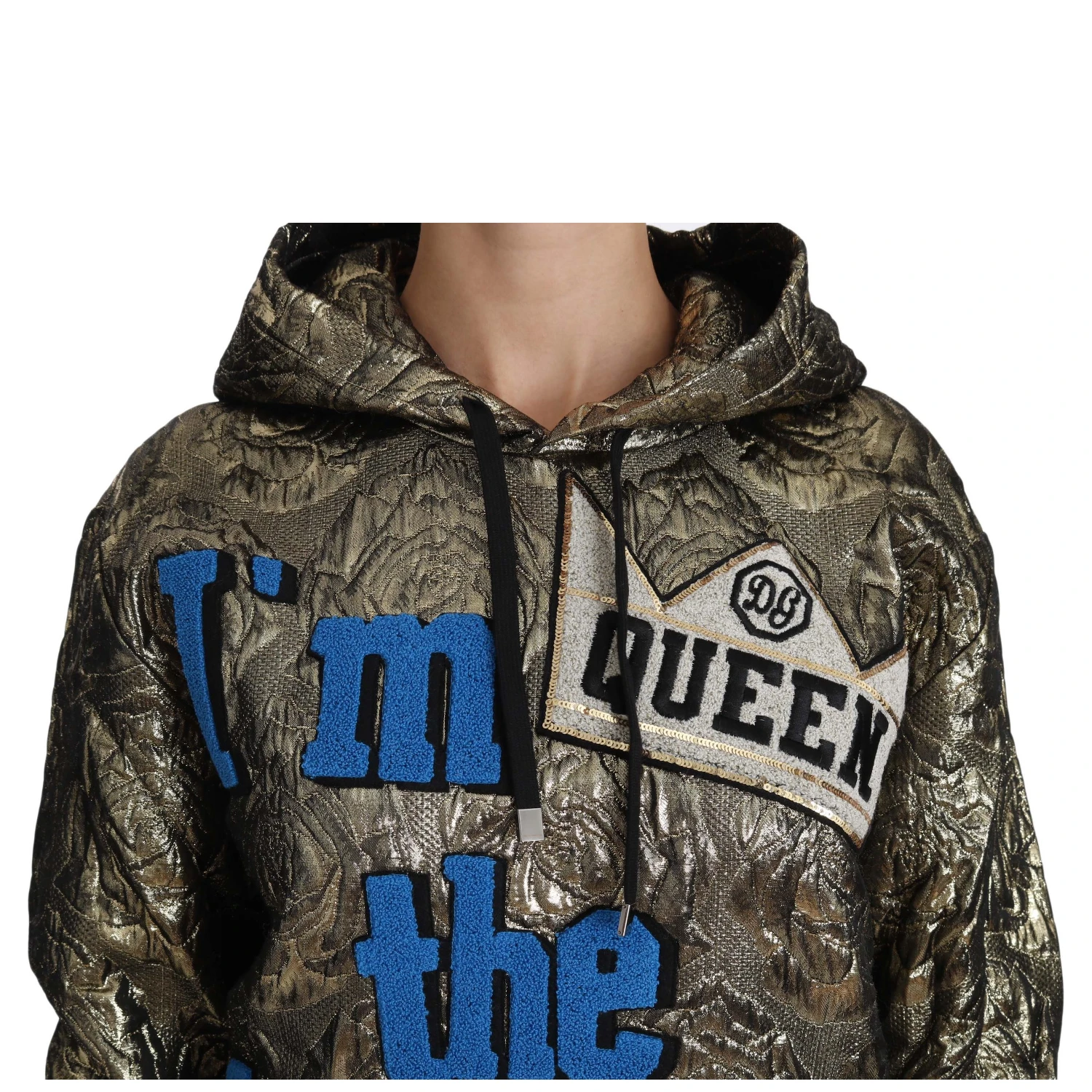 Im The Queen Jaquard Gold Sweatshirt  Hoodie
