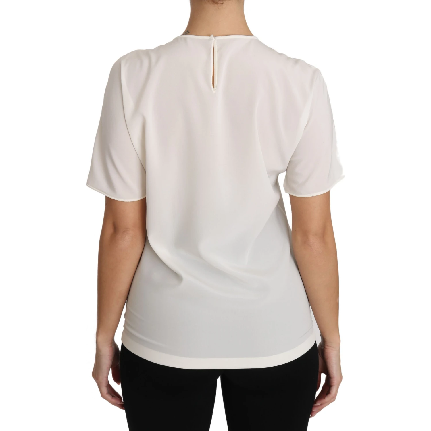 White Silk Stretch #dgfamily T-shirt