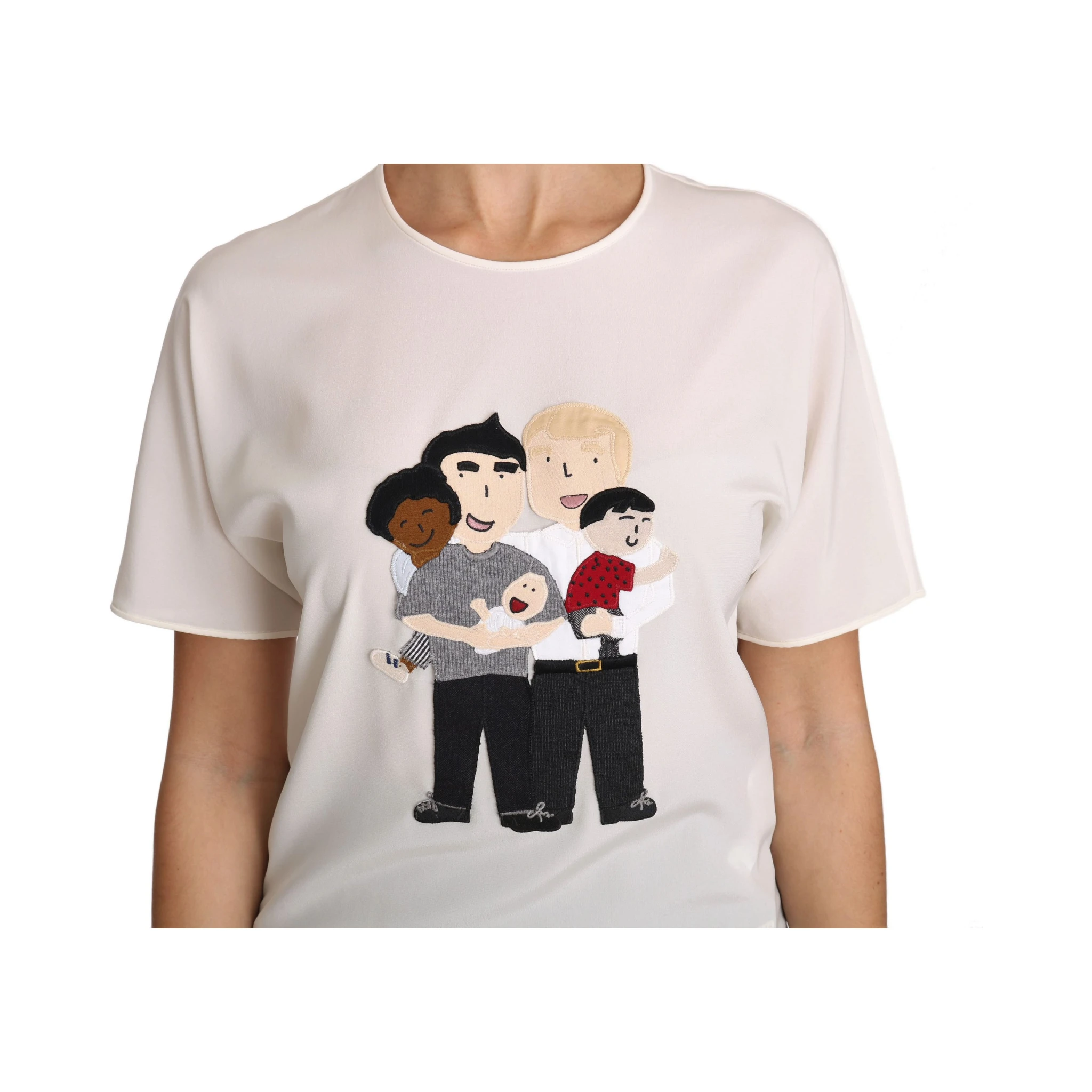 White Silk Stretch #dgfamily T-shirt