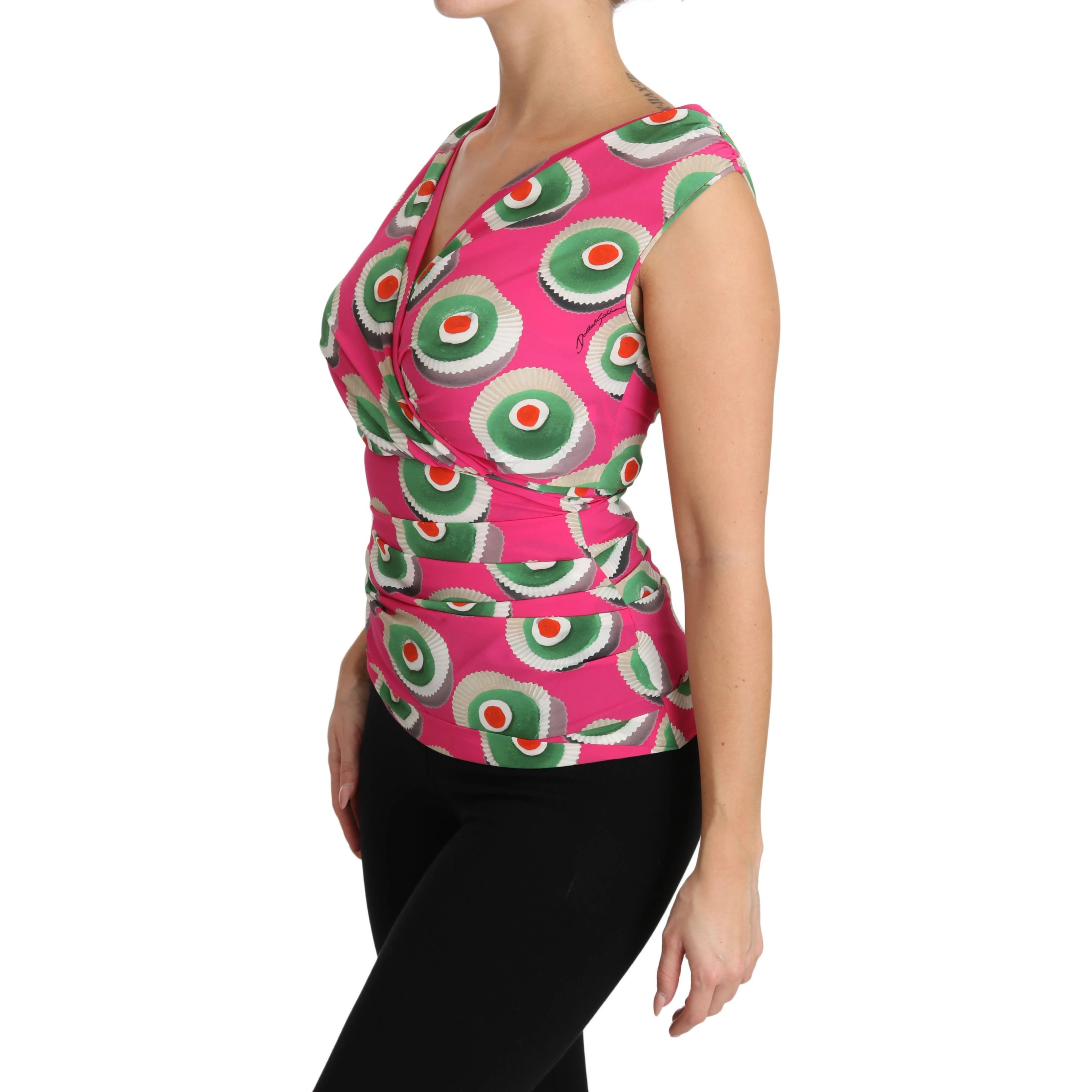Pink Silk Stretch Sicilian Cake Top