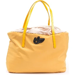 Yellow Polyester Shoulder Bag