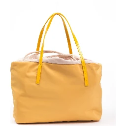 Yellow Polyester Shoulder Bag