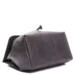 Gray Leather Shoulder Bag