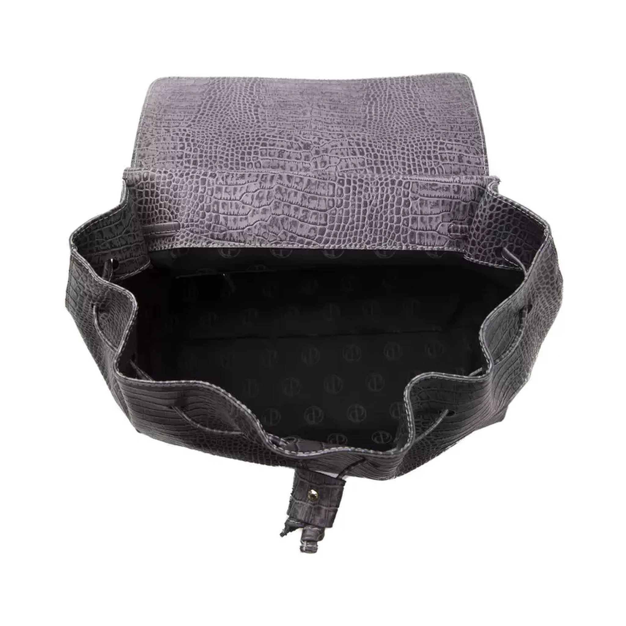 Gray Leather Shoulder Bag