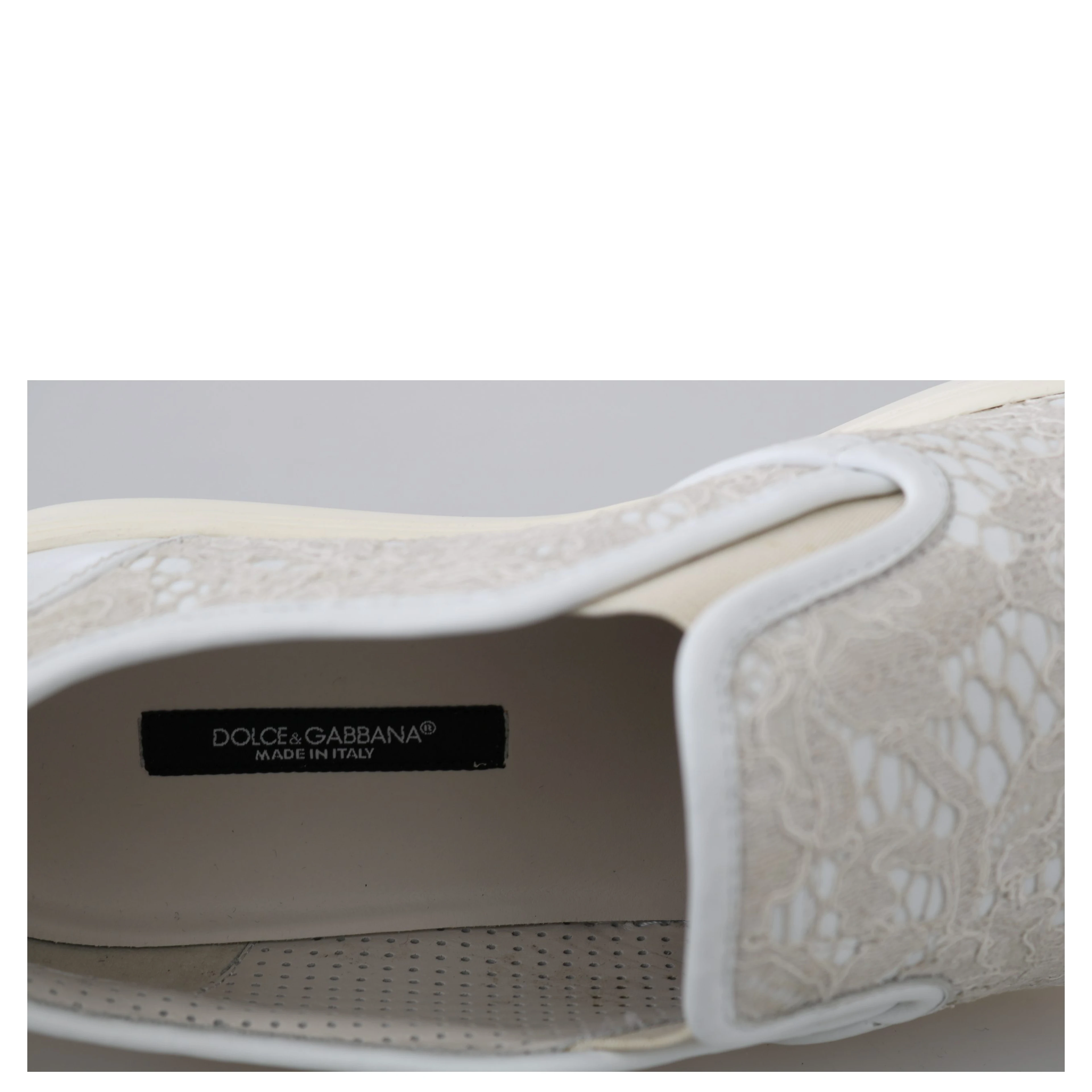 White Leather Lace Slip On Loafers Shoes
