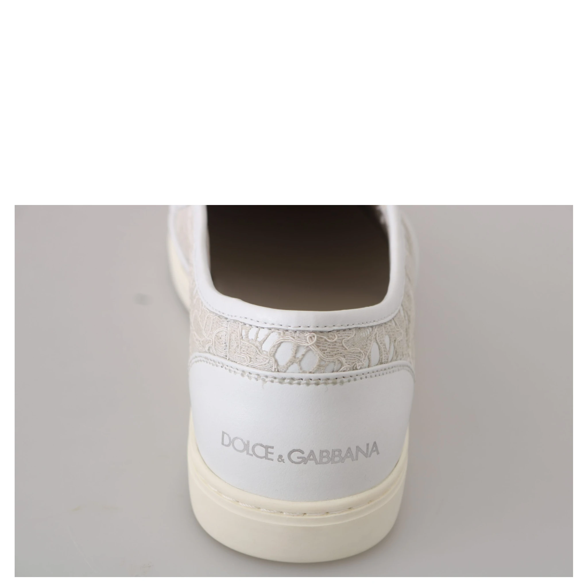 White Leather Lace Slip On Loafers Shoes