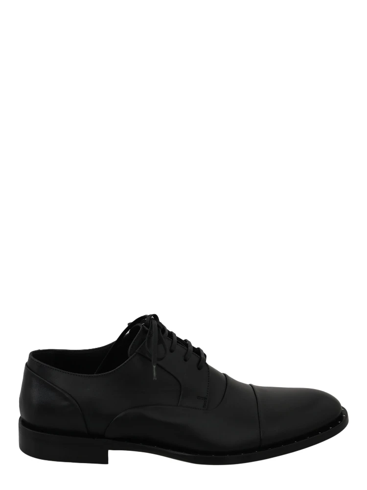 Black Leather Derby Formal Shoes