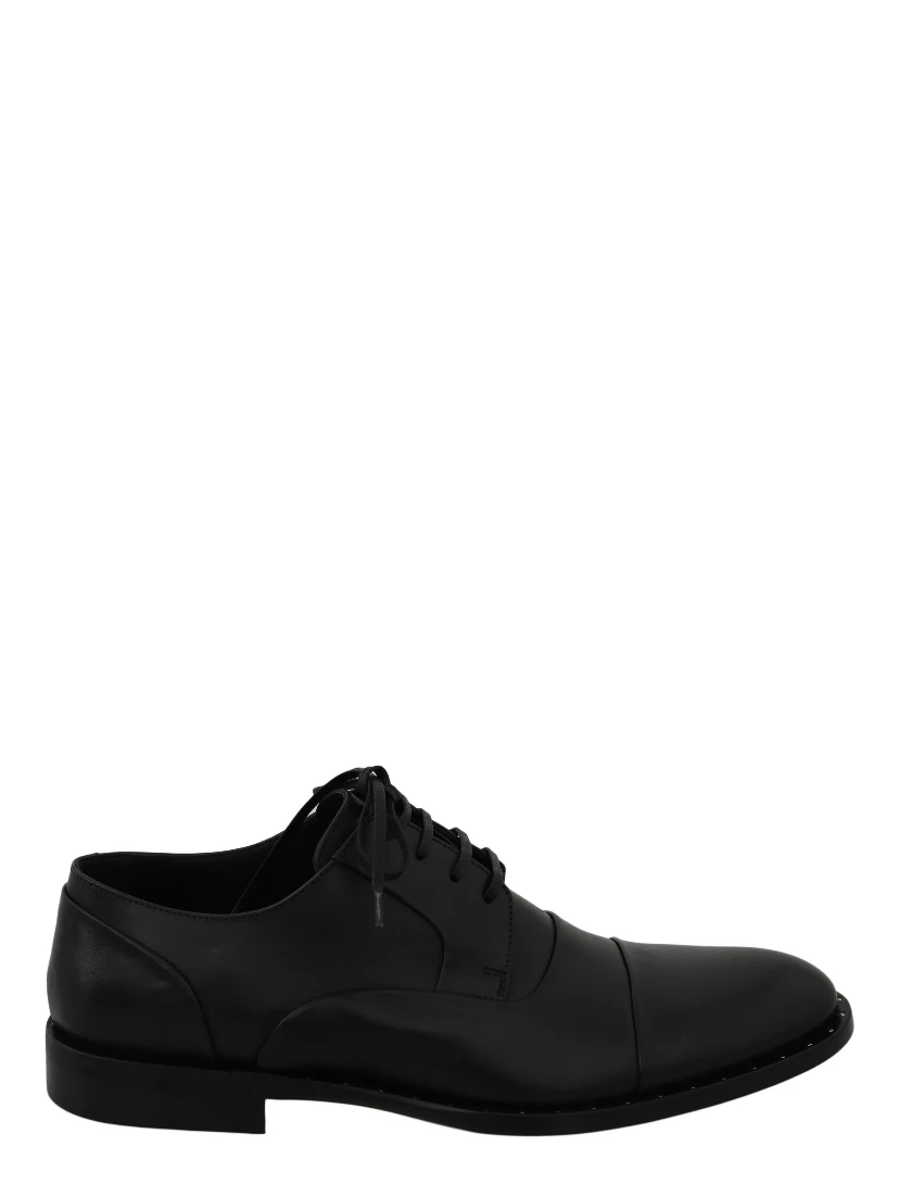 Black Leather Derby Formal Shoes