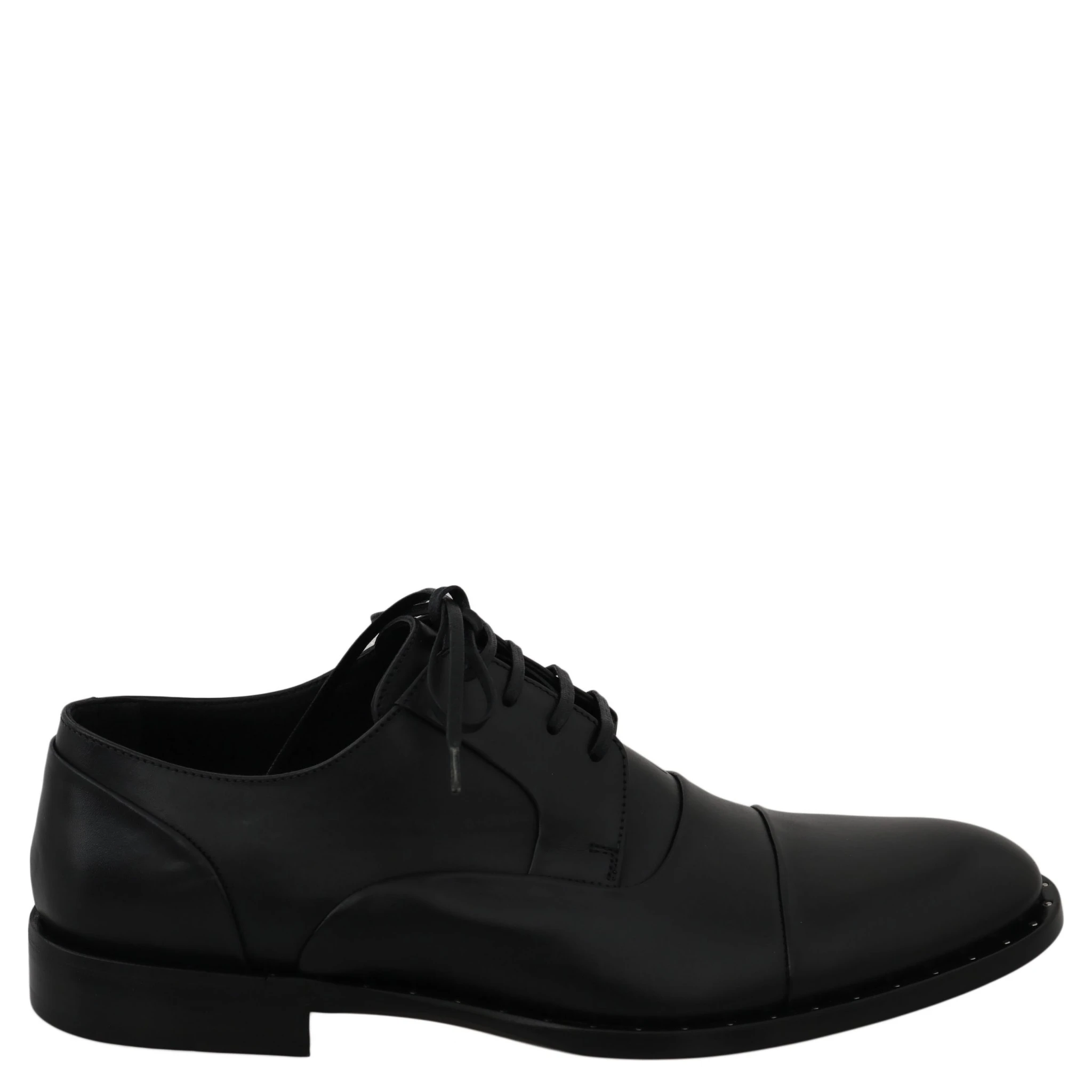 Black Leather Derby Formal Shoes