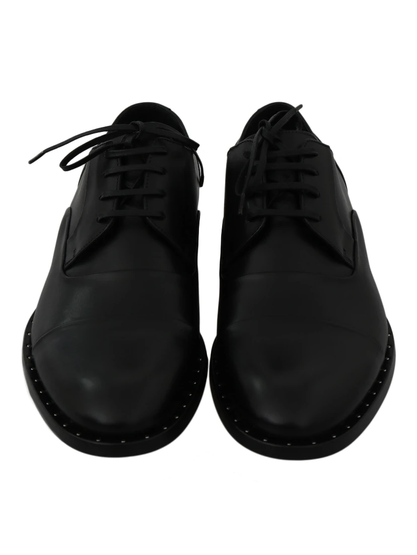 Black Leather Derby Formal Shoes