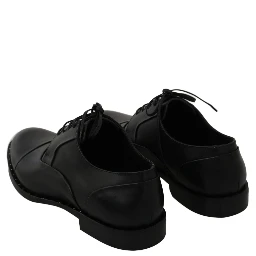 Black Leather Derby Formal Shoes