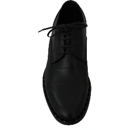 Black Leather Derby Formal Shoes