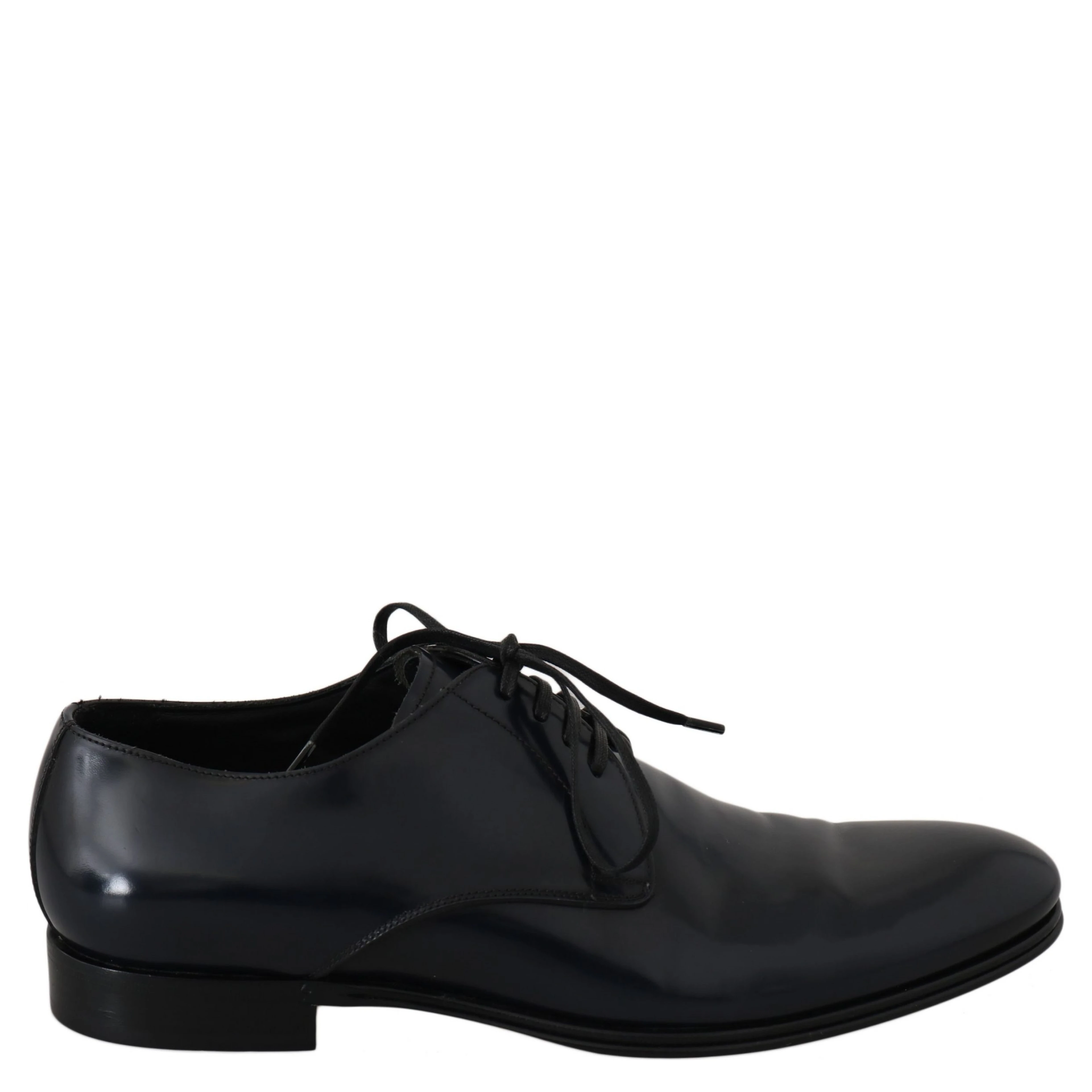 Blue Leather Dress Derby Formal Mens Shoes