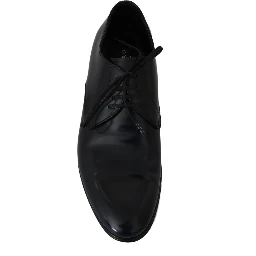 Blue Leather Dress Derby Formal Mens Shoes