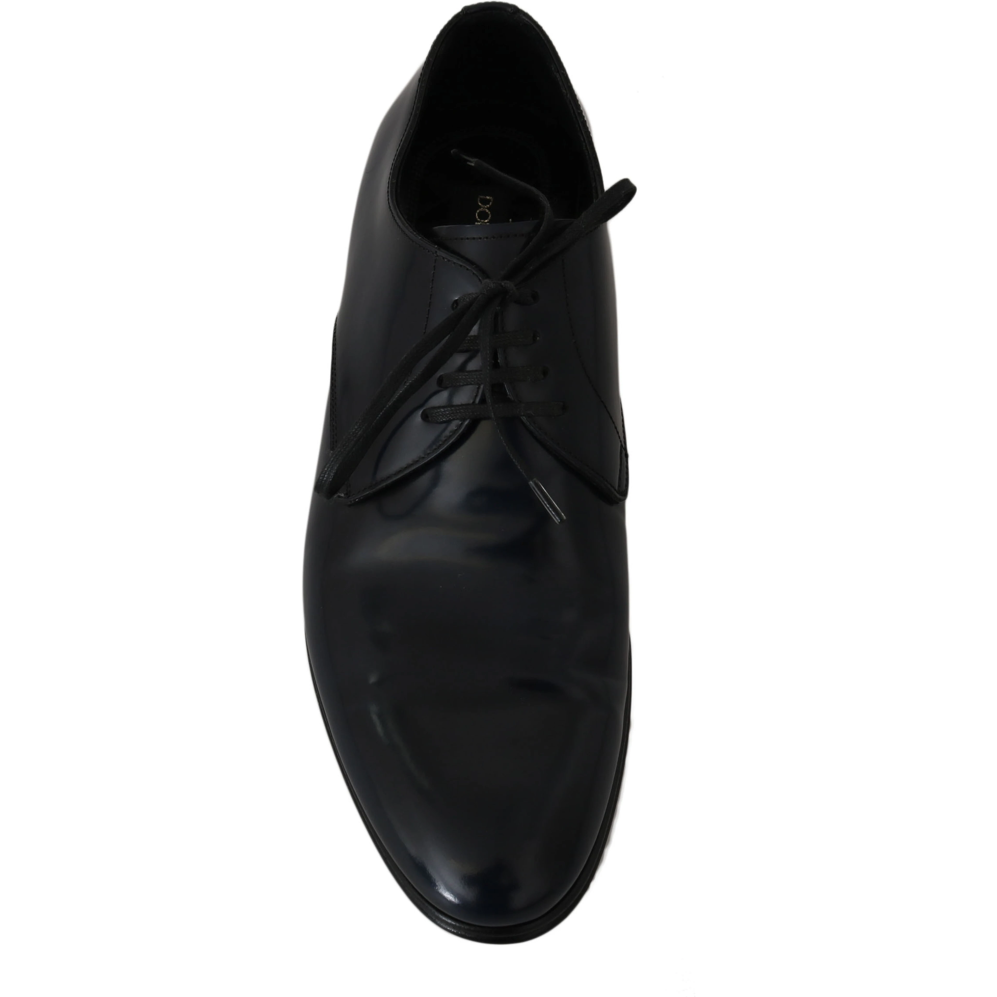 Blue Leather Dress Derby Formal Mens Shoes