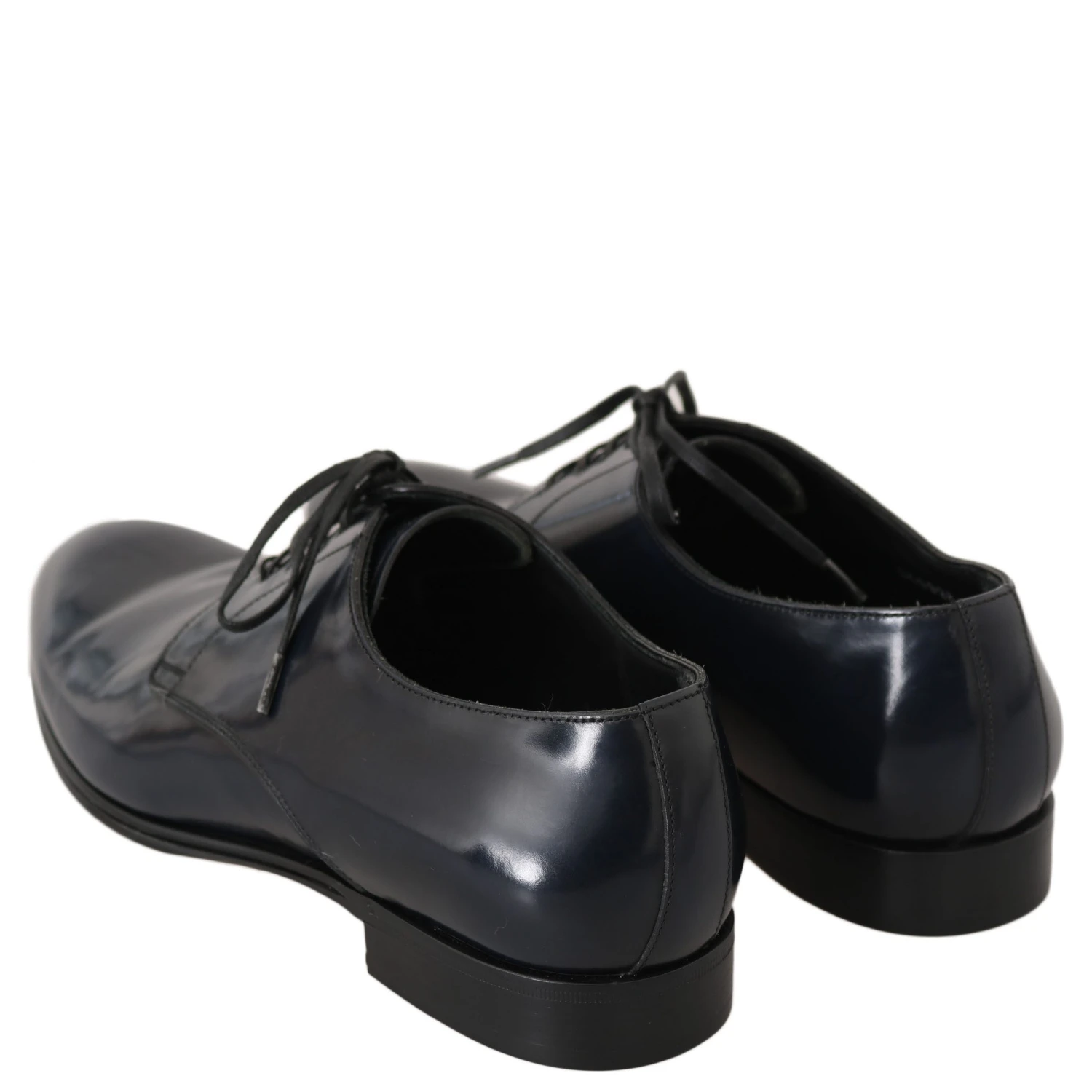 Blue Leather Dress Derby Formal Mens Shoes