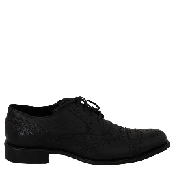 Blue Leather Wingtip Oxford Dress  Shoes