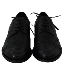 Blue Leather Wingtip Oxford Dress  Shoes