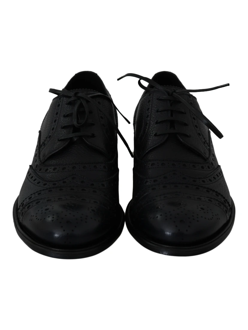 Blue Leather Wingtip Oxford Dress  Shoes