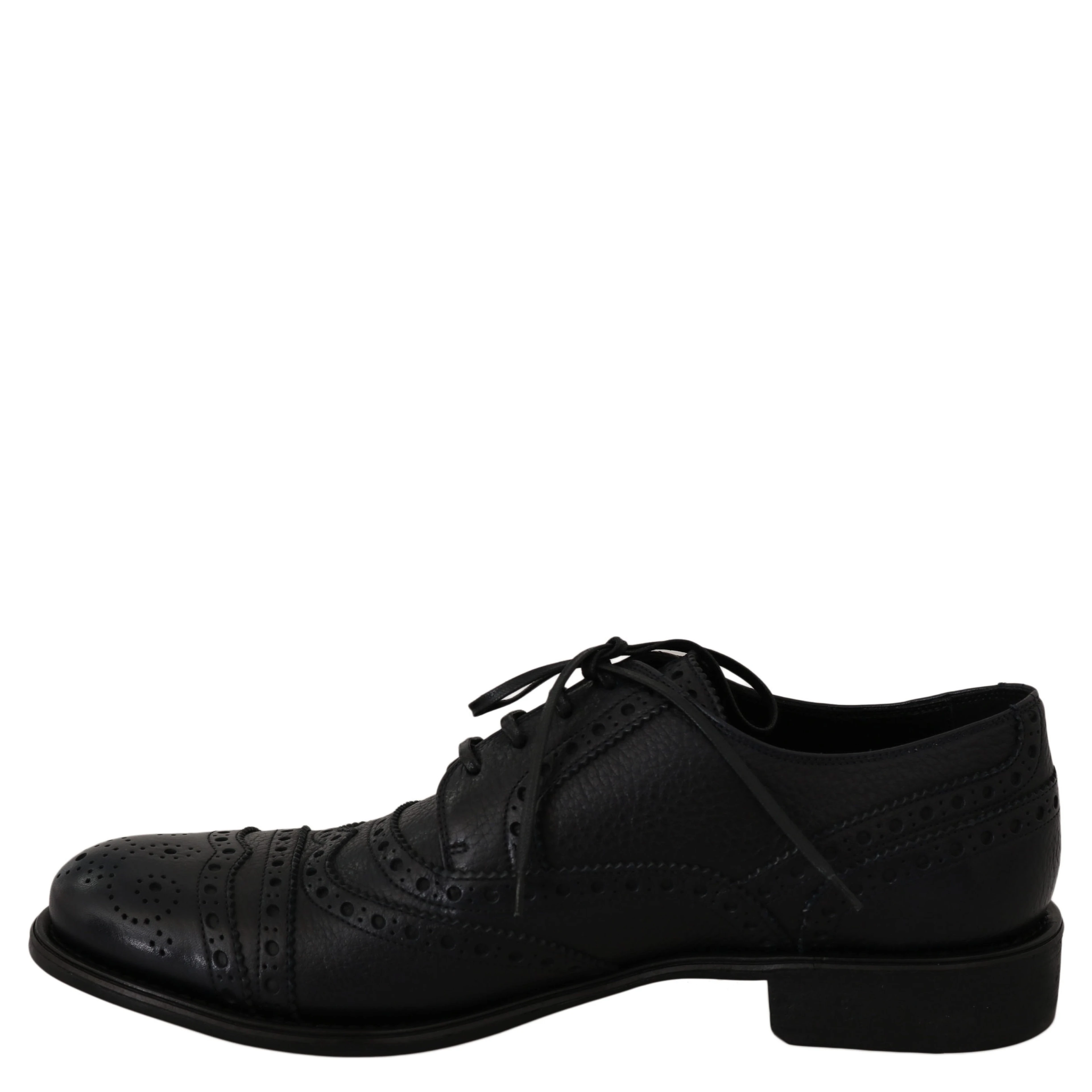 Blue Leather Wingtip Oxford Dress  Shoes