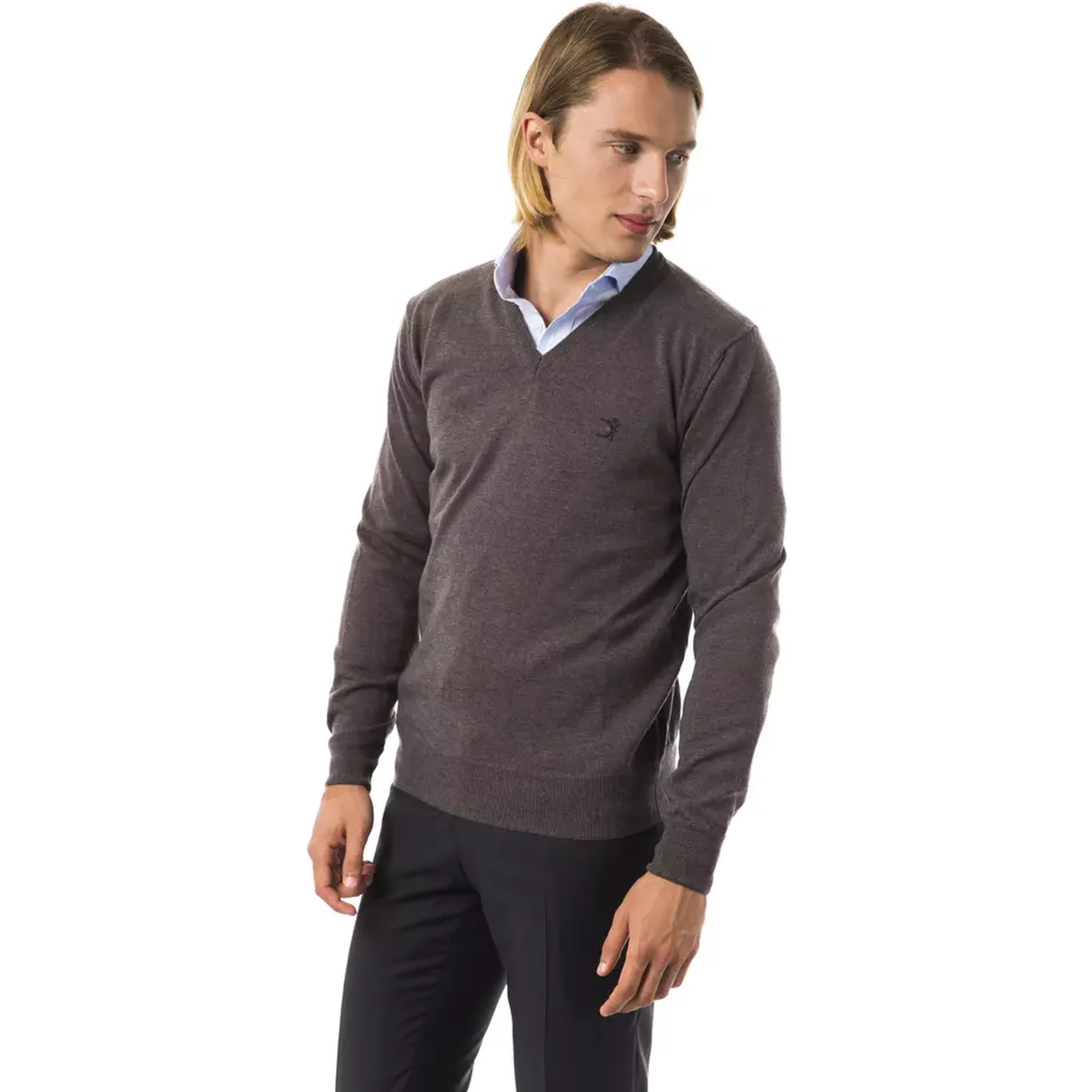 Gray Merino Wool Sweater