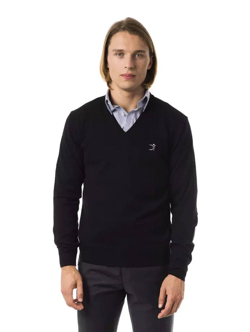 Black Merino Wool Sweater