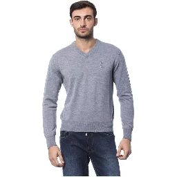 Gray Merino Wool Sweater