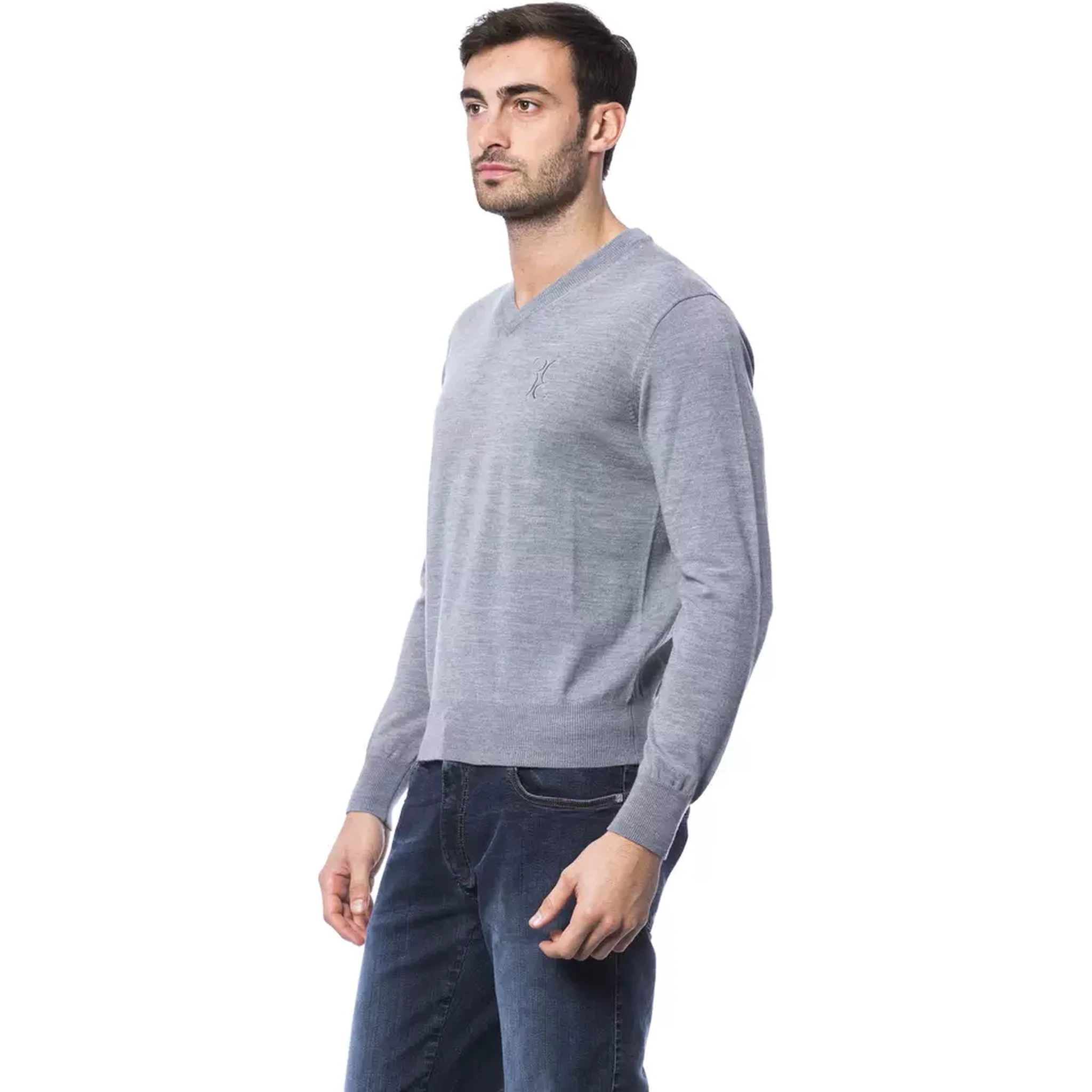 Gray Merino Wool Sweater