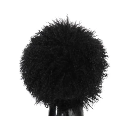 Black Tibet Lamb Fur Leather Gatsby Hat