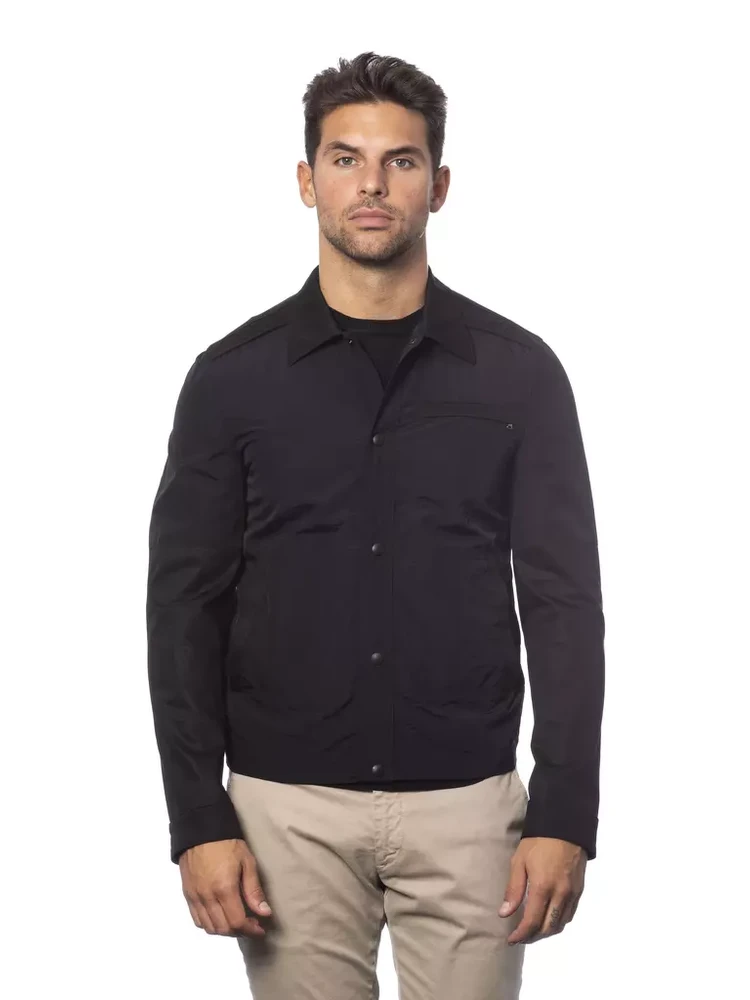 Black Cotton Jackets & Coat