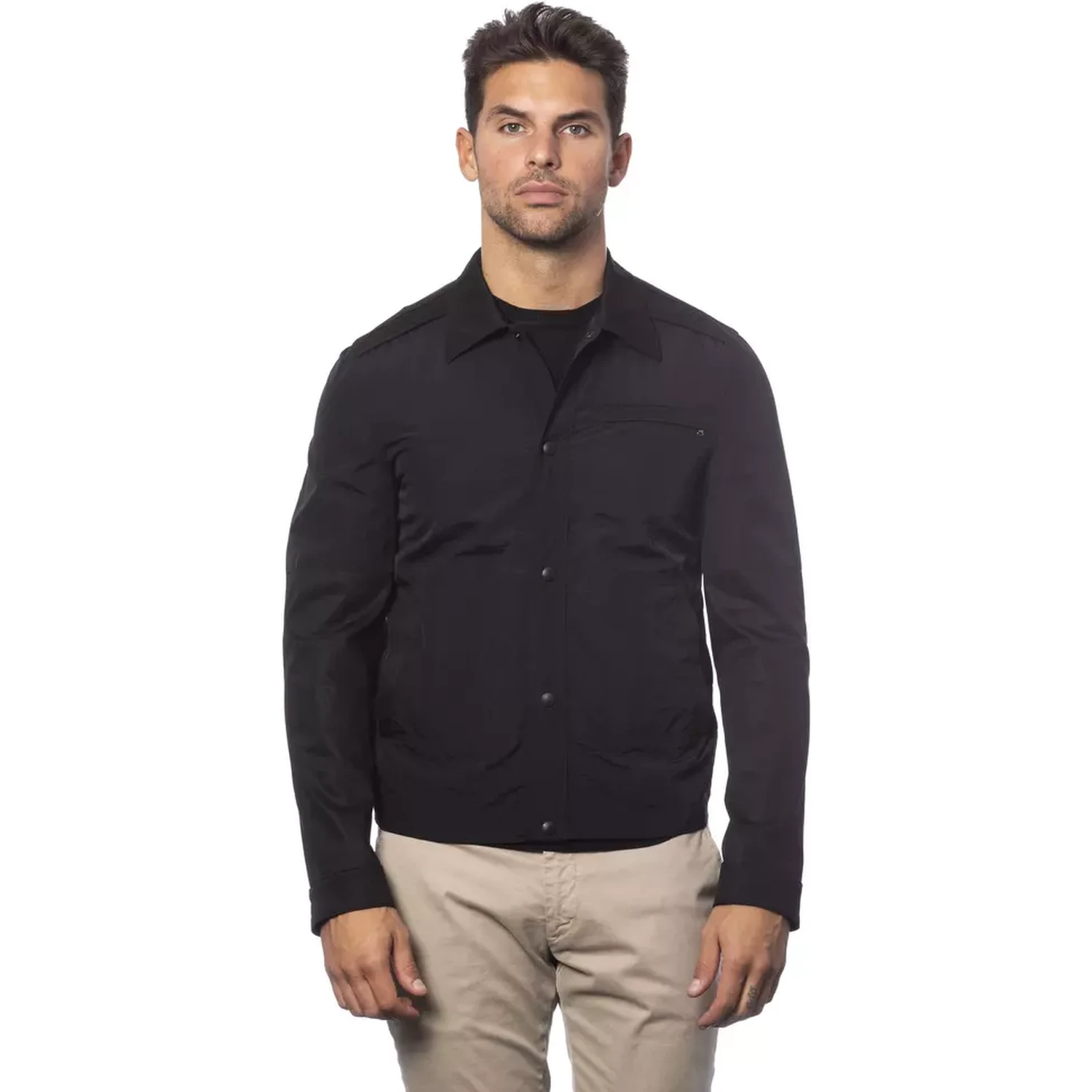 Black Cotton Jackets & Coat