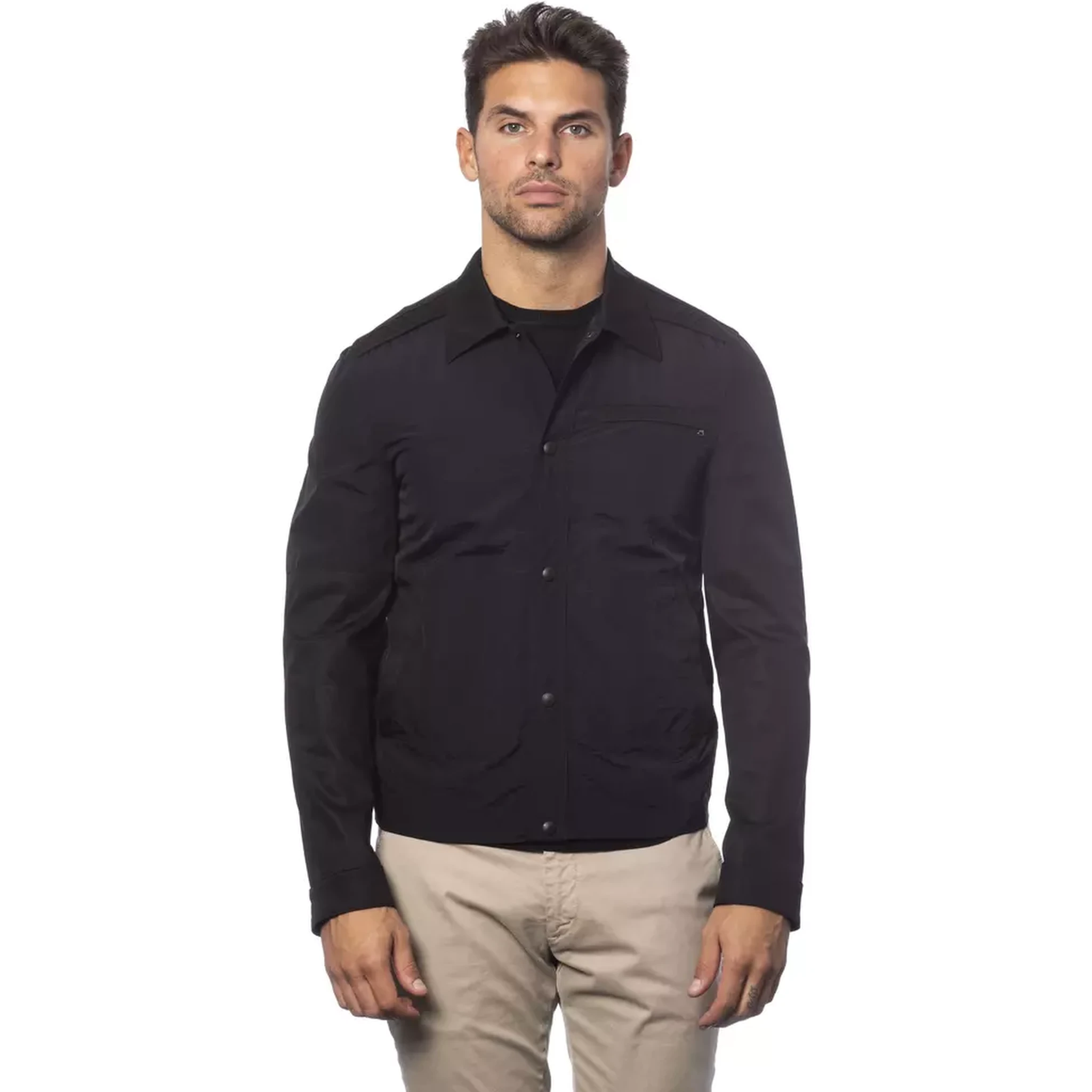 Black Cotton Jackets & Coat