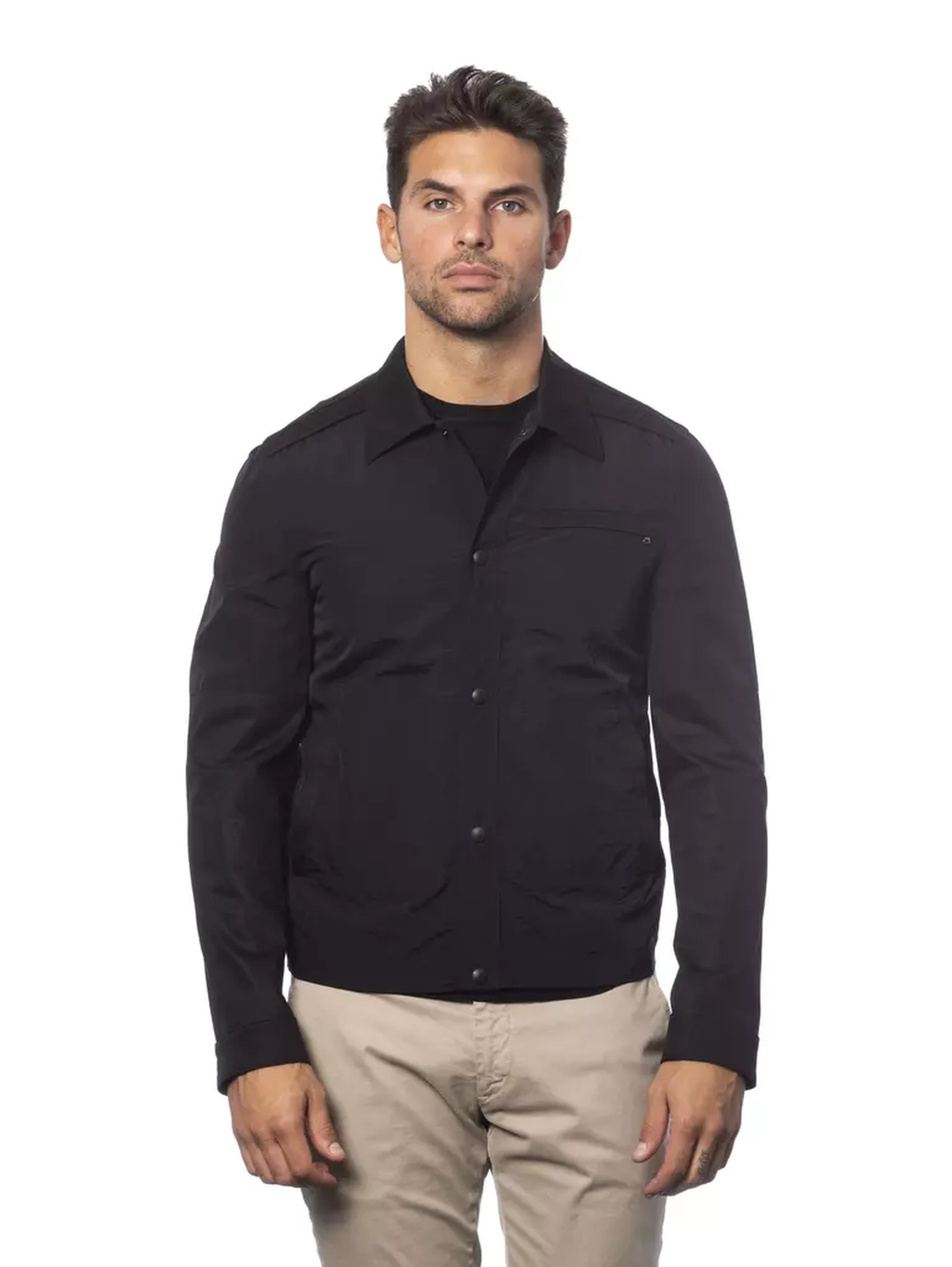Black Cotton Jackets & Coat