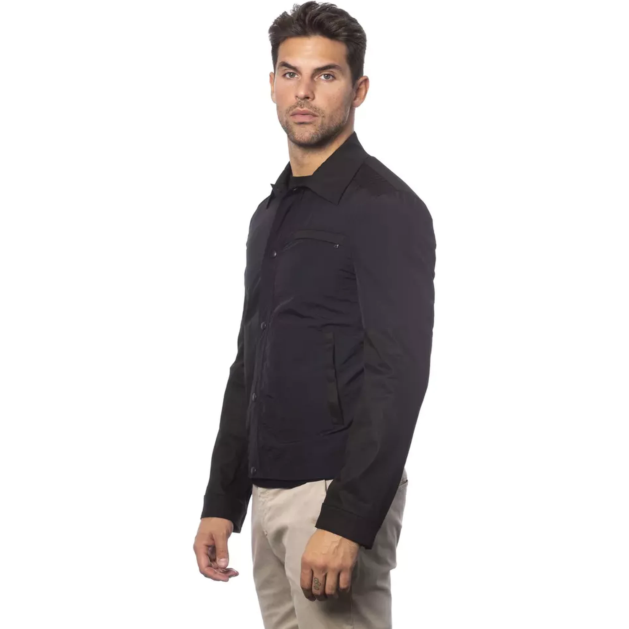 Black Cotton Jackets & Coat