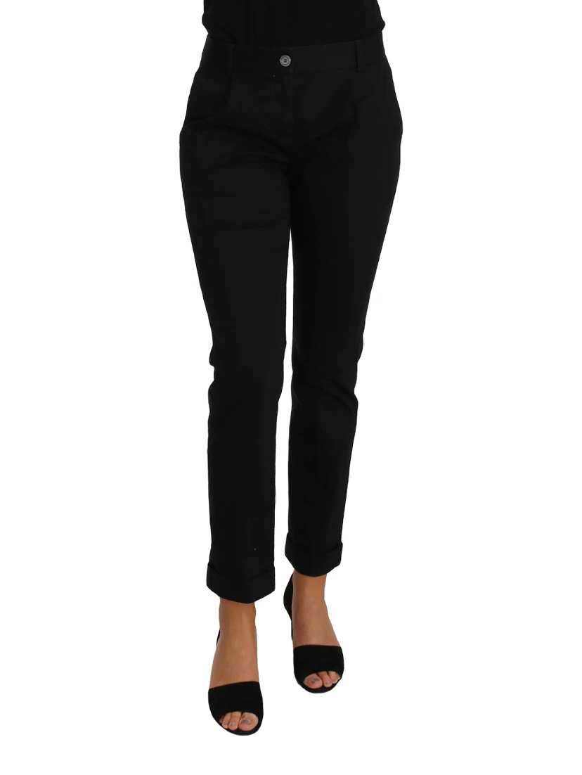 Black Dress Cropped Straight Straight Pants