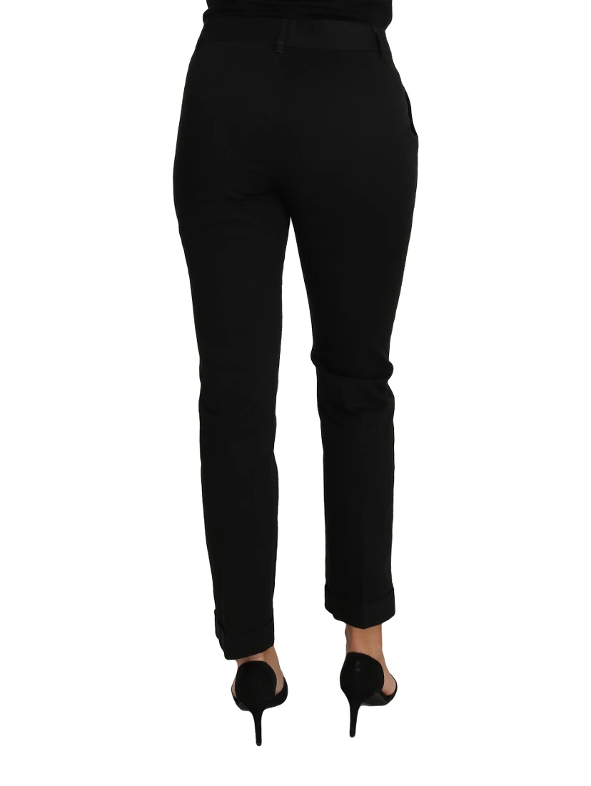 Black Dress Cropped Straight Straight Pants