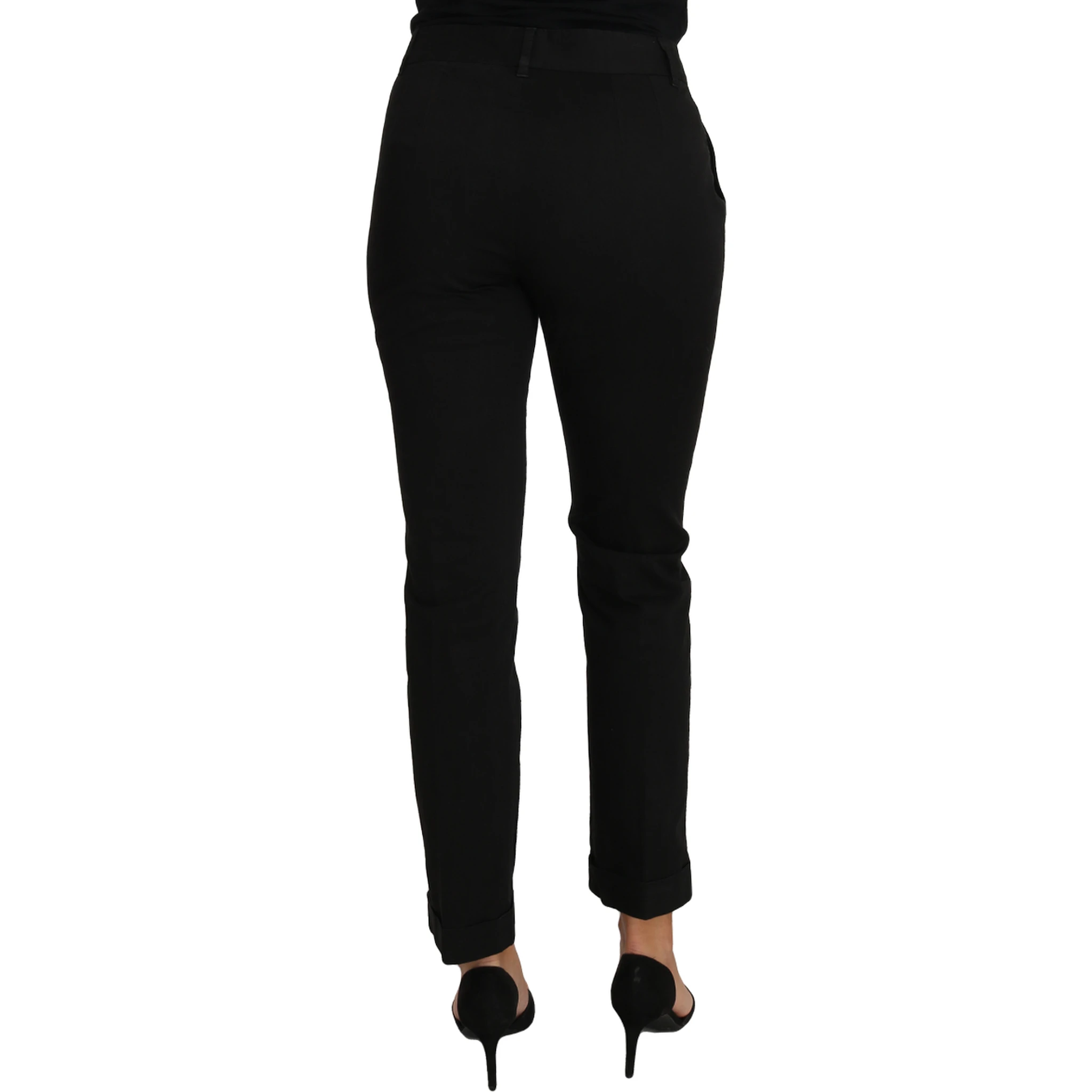 Black Dress Cropped Straight Straight Pants