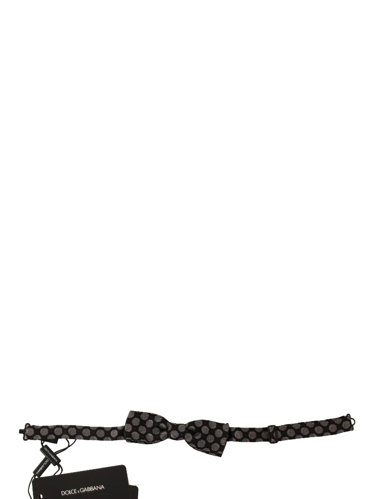 Brown Silk Polka Dot Jacquard Men  Bow Tie Papillon