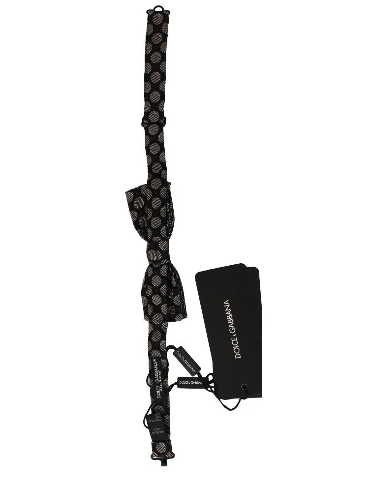 Brown Silk Polka Dot Jacquard Men  Bow Tie Papillon alternative