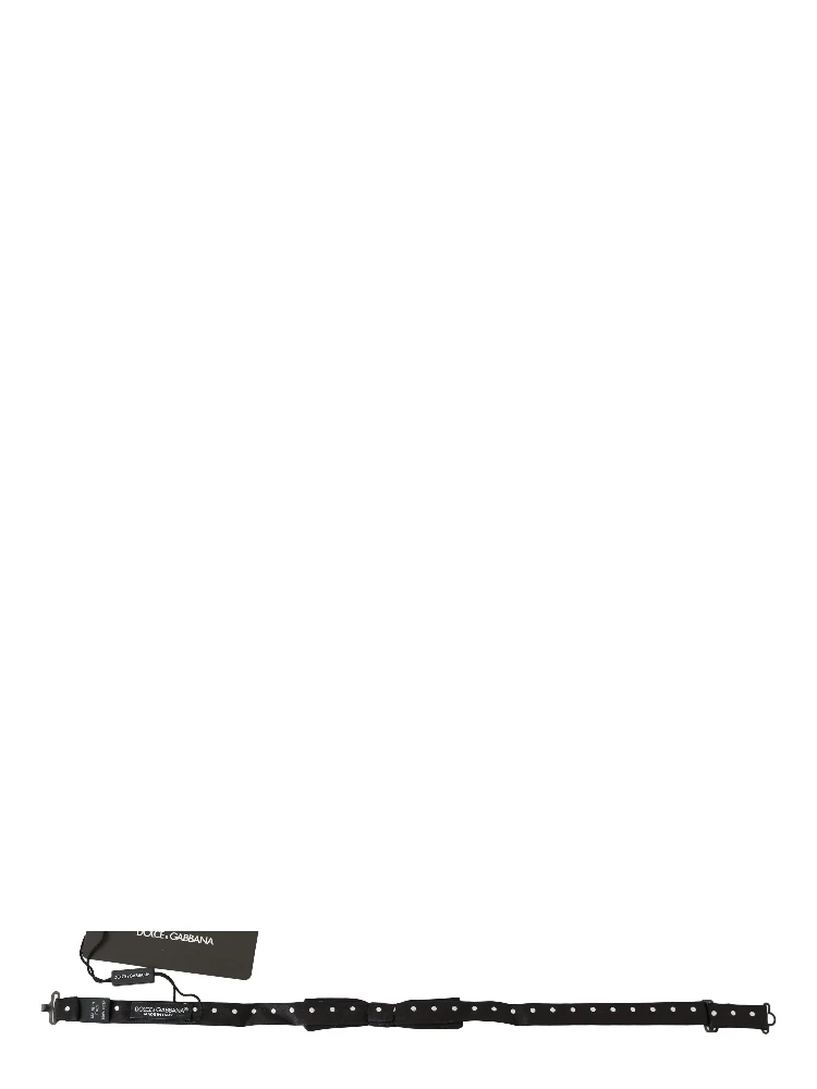 Black 100% Silk Polka Dot Adjustable Neck Bow Tie alternative