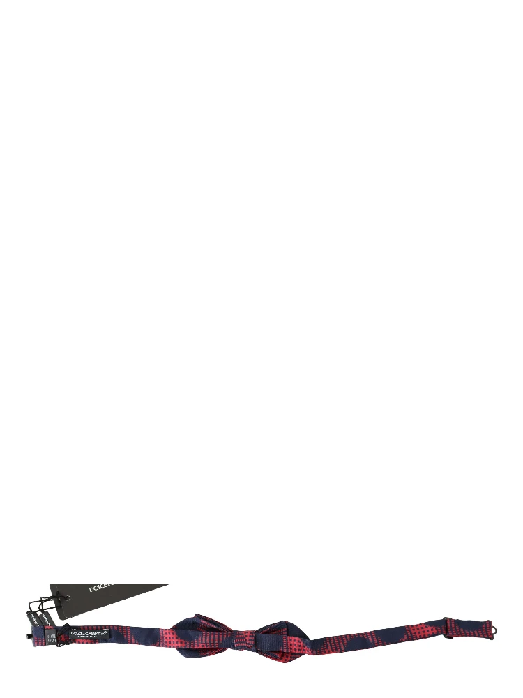 Red Checkered 100% Silk Adjustable Men Neck Bow Tie alternative