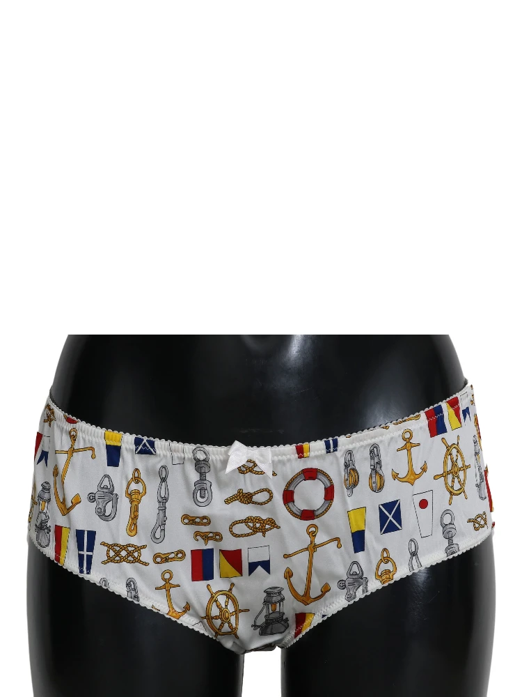 Underwear Sailor Print Silk Bottoms