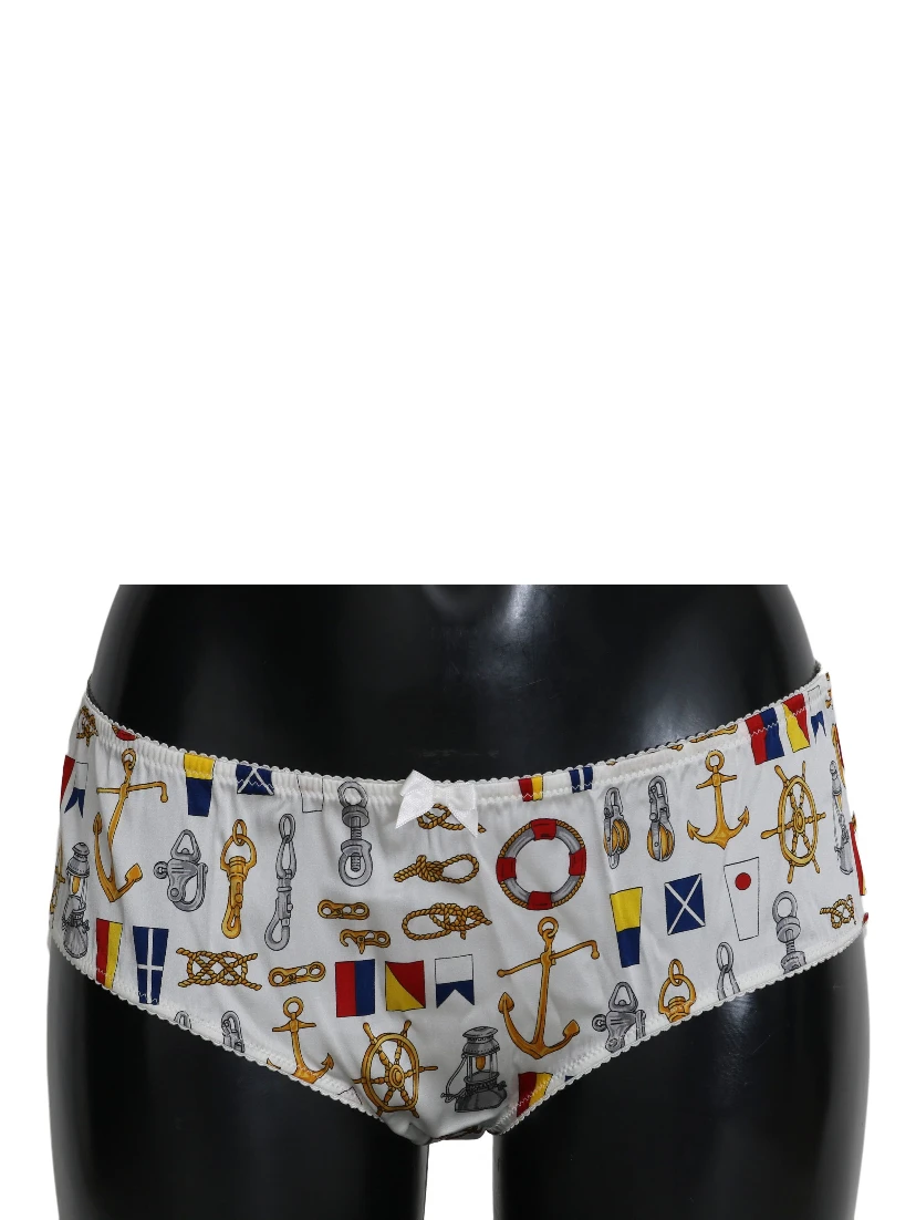 Underwear Sailor Print Silk Bottoms