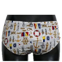Underwear Sailor Print Silk Bottoms
